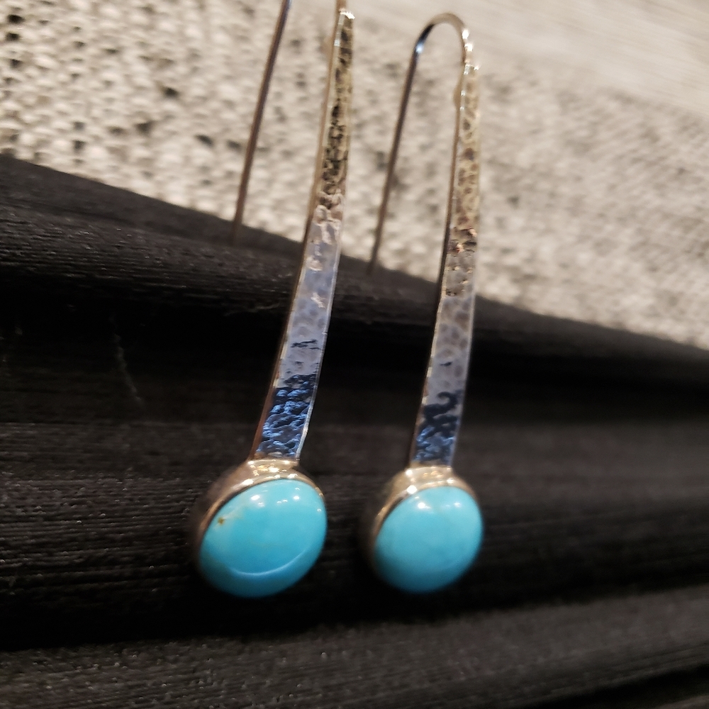 Silpada Sterling Silver and Turquoise Swan Dive Earrings W2132